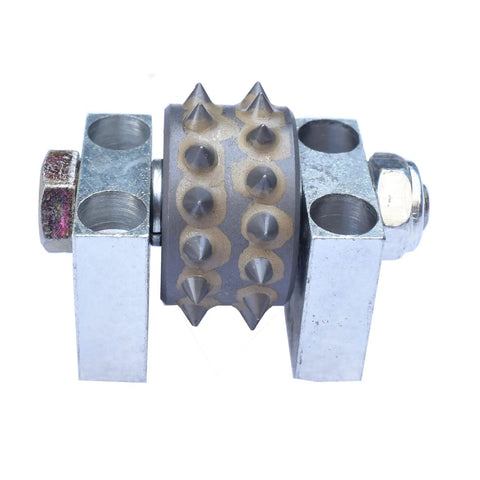 Pro Grade 30 Tip Bush Hammer Replacement Roller Set For 5 Inch Bush Hammer Plate, 3-Pack, close-up of a single roller