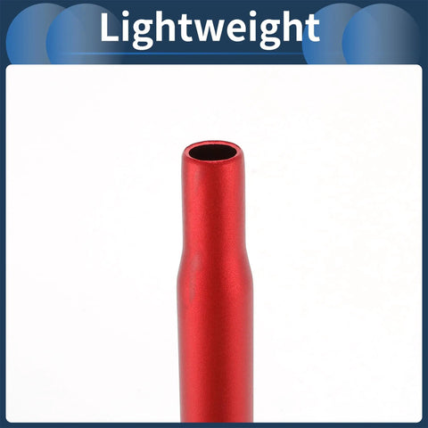 Lightweight 27.2x300mm Aluminum Alloy Bike Seat Post Red Universal Saddle Post For Mountain And Road Bikes, close-up top view