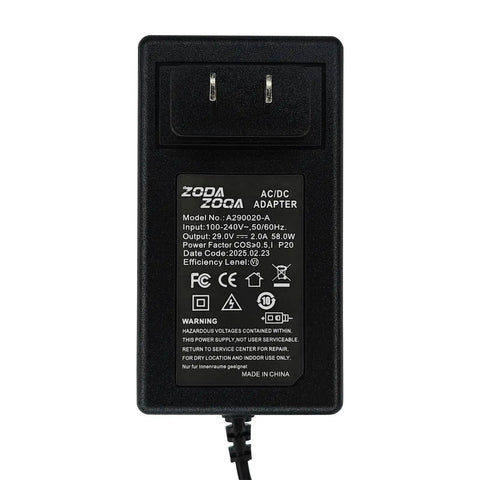 Power Supply For Recliners And Standing Desks AC DC Switching Adapter 29V 2A With Wall Cord Black Plug And Play Reliable Transformer