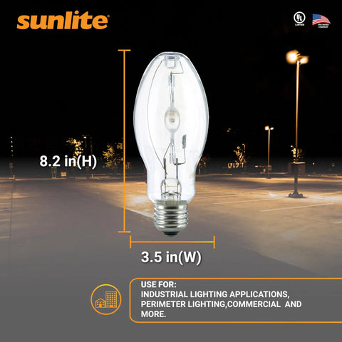 Powerhouse 400W Metal Halide Bulb With Mogul Base E39 For Outdoor And Commercial Lighting, 36,000 Lumens, night scene