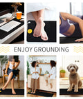 Grounding Bed Mat With No Slip Bottom And Tangle Free Cord For Better Sleep Pain Relief Circulation Boost Reduced Inflammation And Calm 26.7x9.8 In 2 Pack For Home Office Meditation in various uses