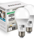 Dusk To Dawn A19 LED Light Bulbs 850 Lumens Daylight Bright 60W Equivalent Energy Efficient 9.5W E26 Base 2 Pack