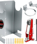 1.5 Ton Floor Jack Wall Mount Rack For Low Profile Hydraulic Jacks And Trailers, Heavy Duty Solid Steel Storage Holder, Silver Finish