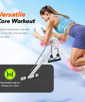 Your New Home Gym Essential With This Adjustable Ab Trainer Engineered For Rapid Belly Fat Burn And Rock Hard Core Gains Featuring Padded Knee Support Foldable Design For Quick Storage In Bright Pink during a core workout.