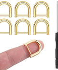 Six Pack Horseshoe Shackle Screw D Rings With Included Driver Premium Zinc Alloy heavy duty hooks and tool on finger