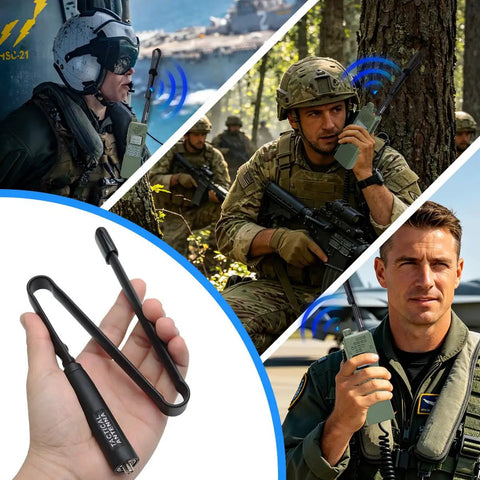High Gain 18.89 Inch Dual Band Ham Radio Antenna 144/430 MHz Tactical UHF VHF for outdoor field communication