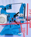 Badass 1100W Brushless Belt Sander Packing Rock Solid Steel Guts And A Slick Two In One Vertical Horizontal Layout with dimensions