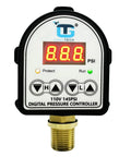 Front view of Digital Adjustable Pressure Switch Controller 110V 145 PSI For Water And Air Pumps No Brainer Install Half Inch NPT