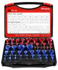 Open Detachable Thread Checker Kit For SAE And Metric Bolts Nuts And Screws 50 Piece Gauge Set With 27 SAE And 23 Metric Sizes