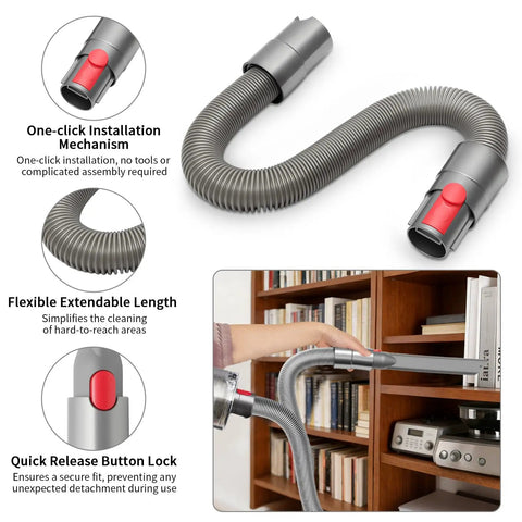 Flexible quick release extension hose from Replacement Attachment Kit For V15 V15s V12 V11 V10 V9 V8 V7 Gen5 Cordless Vacuum Cleaners
