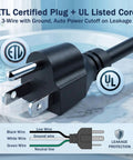 ETL certified plug for Portable 1800 Watt Immersion Water Heater For Small Pools And Tubs With Plug And Play Setup For Instant Hot Water.