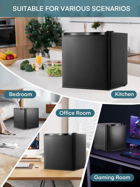 One Point One Cubic Foot Compact Countertop Mini Freezer Built For Tiny Dorm Kitchens Home Offices And Campers Hella Easy Plug And Play Real Deal Frozen Food Storage in kitchen, office, gaming room and bedroom.