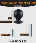 Package contents of 10 Pack Matte Black Cabinet Knobs For Kitchen Cabinets Round Ball Pulls With Single Hole Design Zinc Alloy Hardware A Must Have For Bathroom Drawers Dressers Cabinets And Other Home Upgrades, including knob and screws.