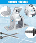 8 Pack Adjustable RV Solar Panel Mounting Brackets With 10 to 60 Degree Tilt, showing heavy-duty aluminum construction and screws