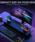 Compact USB Powered PC Speakers With 3.5mm AUX And Dual 3W Drivers Deliver Crystal Clear Stereo Sound, 7 Color RGB Lighting setup