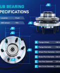 Specifications of Front Wheel Bearing And Hub Assembly For 2011-2014 F-150 Expedition Navigator 6 Lug 4WD With ABS