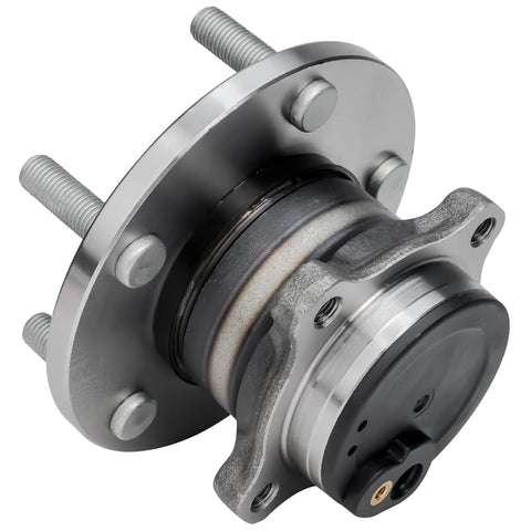 Front view of Pair Rear Wheel Bearing Hubs Assembly For 2004-2013 Mazda 3, 2009-2013 Mazda 3 Sport, 2006-2017 Mazda 5 With ABS, 5 Lug