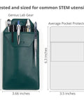 Faux Leather Lab Coat Pocket Protector Tool Holder Pouch for Scientists and Engineers Holds Pens Markers Tweezers Spatula Badges