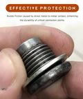 Close-up of washer from 12 Pack Differential And Transfer Case Crush Washer Kit With Corrosion Resistant Drain Plug Washers and Gaskets