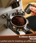 Using Espresso Distribution Tool WDT Style With 18 Stainless Steel Needles 0 35mm For Even Grounds In The Portafilter