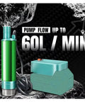 Compact Compatible With Makita 18-Volt Rechargeable Battery Powered 2 In 1 Electric Transfer Pump For Diesel Oil And Water, 60L/min flow.