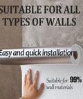 Big Time Thermal Insulating Wallpaper Self Adhesive Peel And Stick Wall Covering Waterproof Soundproof Diy Home Decor Roll In Bold Pink For Zero Sweat Setup All Around being applied to textured wall, showcasing easy installation.