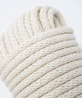 Heavy Duty Cotton Sash Cord Size 8 1 Quarter Inch By 1200 Feet Spool, close-up of white braided cotton material with texture detail.