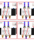 Industrial 6 Port 5/2 Way Pneumatic Solenoid Valve With 24V DC Coil in operation mode illustrations