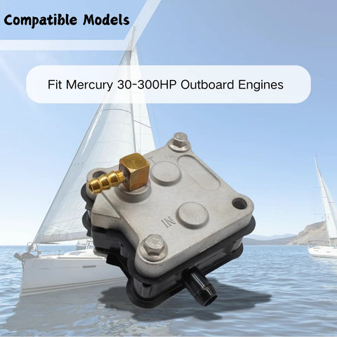 Mercury Outboard Fuel Pump Kit Replacement For 2 Stroke Motors 30HP Through 300HP SeaSierra Internal Fuel Pump Fits Mercury 14360A78 14360A73 Replacement Part For 40 50 60 65 70 75 80 90 100 115 125 135 140 150 175 200 225 250 300 HP