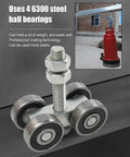 Beefy Heavy Duty Sliding Door Roller Replacement Kit With Steel Track Wheel Hanger And Barn Door Rail Trolley, close-up