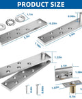 Hidden Door Pivot Hinges Stainless Steel Heavy Duty Hinge Kit, product size dimensions diagram, 360 degree shaft pivot