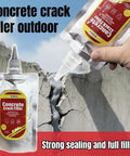 Tough As Nails Concrete Crack Filler That Stands Firm Under Running Water With A Flow Resistant Water Feature Compound Reliable For Pond Basin Restoration And Repair being applied to fill a concrete crack outdoors.