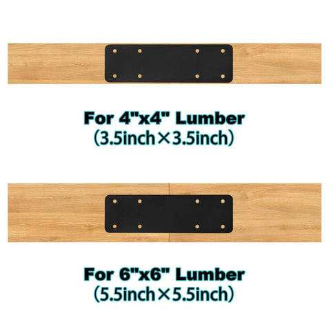 Built Like A Tank Heavy Duty I Shape Post To Beam Connectors Four Pack 10 By 3 Inch mending plates for 4x4 and 6x6 lumber.