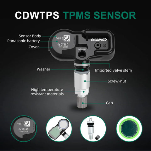 Detailed view of TPMS Tire Pressure Monitor Sensor Four Pack Plug And Play Direct Fit Replacement for Toyota Lexus Scion cars