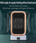 Portable Indoor Space Heater 1000 Watts High Output With Two Heat Settings, Compact Desk Heater with wide angle air supply