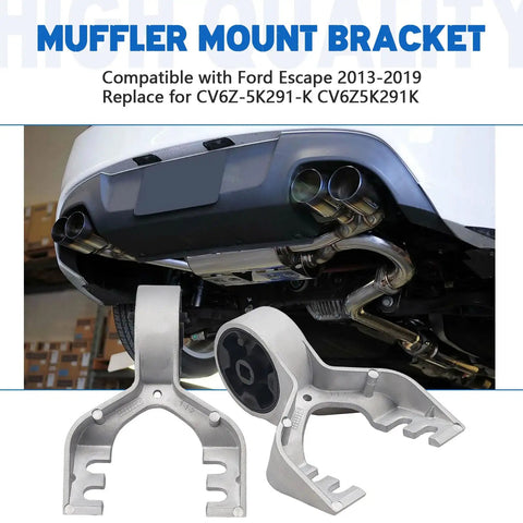 Ford Escape 2 Pack Exhaust Muffler Hanger Mount Bracket Replacement for 2013 2014 2015 2016 2017 2018 2019 Tailpipe Mount Aluminum