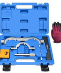 Turbo Engine Timing Tool Kit with Case and Gloves for Vauxhall Opel Chevy including camshaft locking set and crankshaft pin