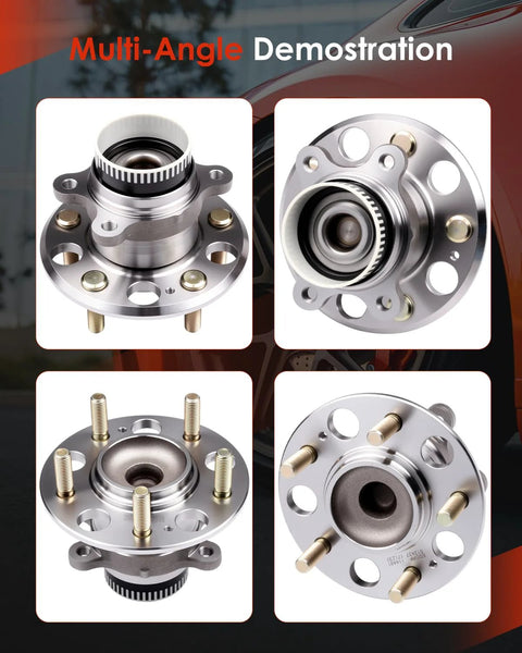Multi-angle view of Rear Wheel Hub And Bearing Assembly Replacement For Hyundai Azera 2011 2017 And Kia Cadenza 2014 2016 With ABS 5 Lug