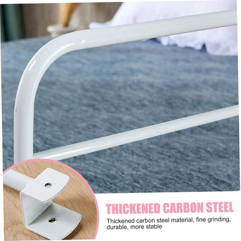 "Thickened Anti-Fall Bed Rail for Elderly Safety, 18x12 inch carbon steel guard rail, sturdy and stable design"