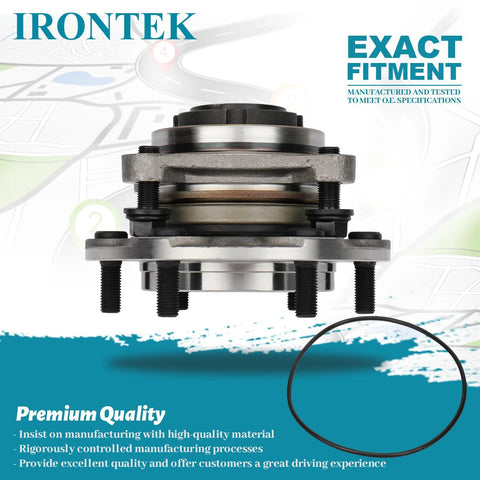 Front view of Front Wheel Hub Bearing Assembly For Toyota 4Runner FJ Cruiser And Tacoma 2003 Through 2019 Six Lug Without ABS