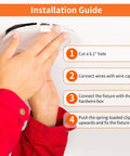 Installation guide for Sweet 4 Pack Ultra Thin 6 Inch LED Recessed Ceiling Lights with 3 color temperatures.