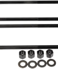 Rear Leaf Spring Axle U Bolt Kit For Ford Models Beefy Heavy Duty Hardware, two U-bolts with nuts and washers, black steel finish.
