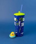 Two Pack 20 Oz Stainless Steel Tumbler With Pop Topper And Straw Interchangeable Character Topper For Your Personal Style BPA Free
