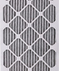MERV 10 Pleated Air Filter with Activated Carbon for Odor Control, close-up of filter pattern, Actual Size 9.5 x 19.5 x 0.75