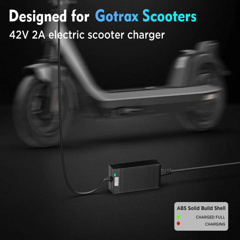 UL Certified 42V 2A Fast Charger With 5 Interchangeable Plugs For 36V Lithium Batteries, Your Go To Segway Ninebot Scooter Charger That Works With Pocket Mod, Sports Mod, ES Series, E Series And More