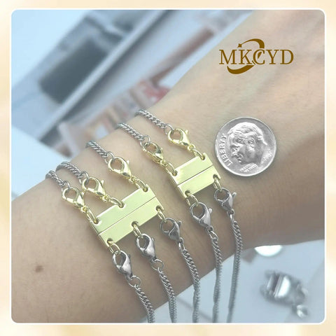 Magnetic Necklace Clasp Set For Layering No Fuss Quick Snap Closures Gold And Silver Separator For Layered Look Easy To Use