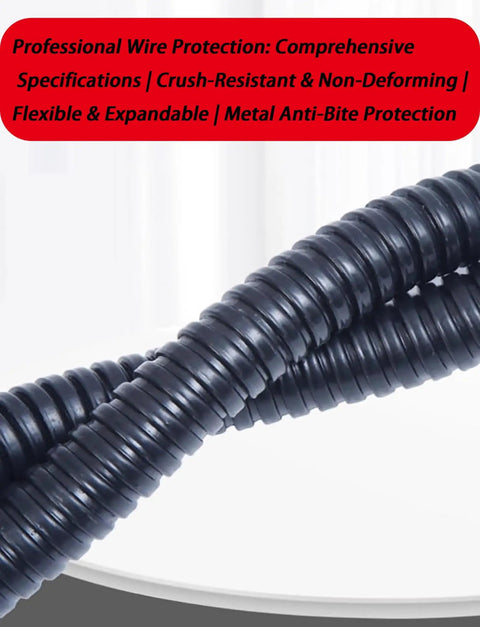 Heavy Duty Flexible Pvc Coated Metal Conduit Corrugated Tube Wire Protection Hose For Quick Electrical Jobs showing flexible black tubing.