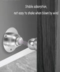 Mini Magnetic Door Stopper 2 Pack, Heavy Duty Stainless Steel Door Stop With Ultra Short Soft Catch Keeps Doors Open Securely