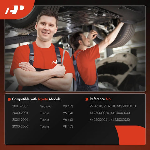 Technicians working under car with Toyota Hydraulic Power Steering Rack And Pinion For Tundra 2000 To 2004 3.4L 4.7L