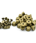 25 Pack Solid Brass Cone Spike Screw Back Studs For Purse And Handbag Feet Heavy Duty Antique Bronze Leather Craft Hardware with screws.